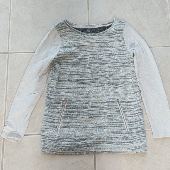 Ann Taylor Loft sweatshirt small gray and black - Picture 1 of 7